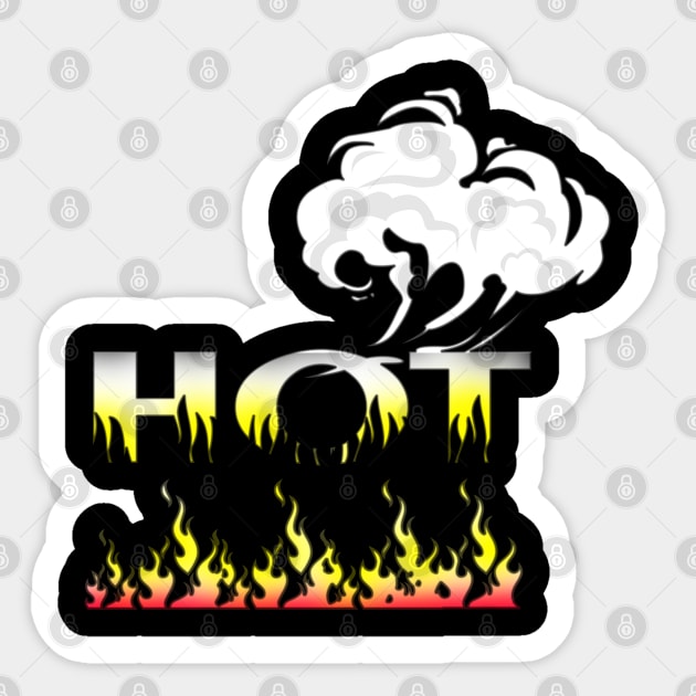 Funny fire hot cups, T-shirts, stickers, fire hot notebook , Breakfast Lover, Coffee Lovers Gift and hot MASKS Sticker by PowerD